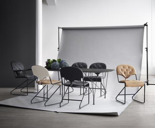 Sam cadeira preto natural camel